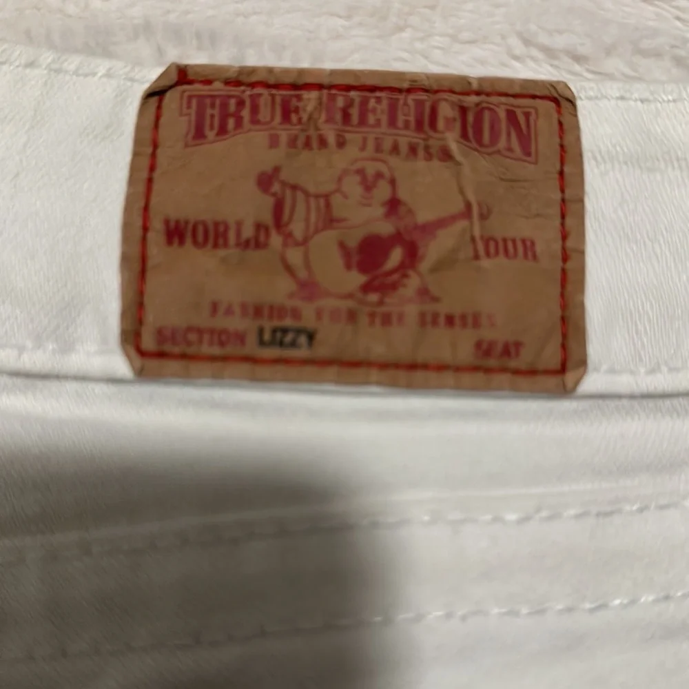 True Religion White Denim Jean Shorts
